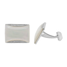 14K GOLD DIAMOND MOTHER OF PEARL LUKE CUFFLINKS