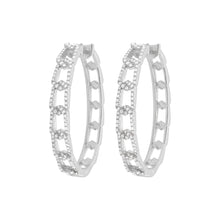 14K GOLD DIAMOND DIANA HOOPS