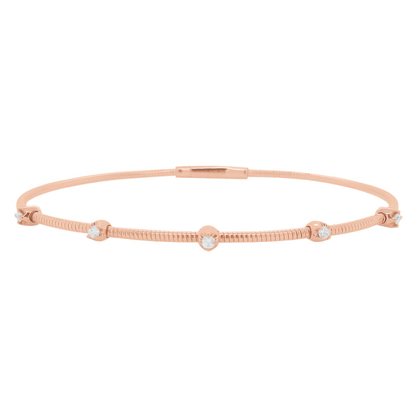 14K GOLD DIAMOND EMMY FLEXIBLE BANGLE