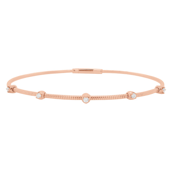 14K GOLD DIAMOND EMMY FLEXIBLE BANGLE