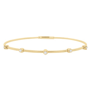 14K GOLD DIAMOND EMMY FLEXIBLE BANGLE