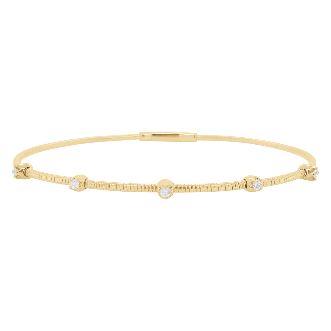 14K GOLD DIAMOND EMMY FLEXIBLE BANGLE