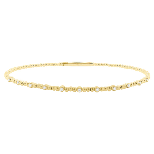 14K GOLD DIAMOND LUCY FLEX BANGLE