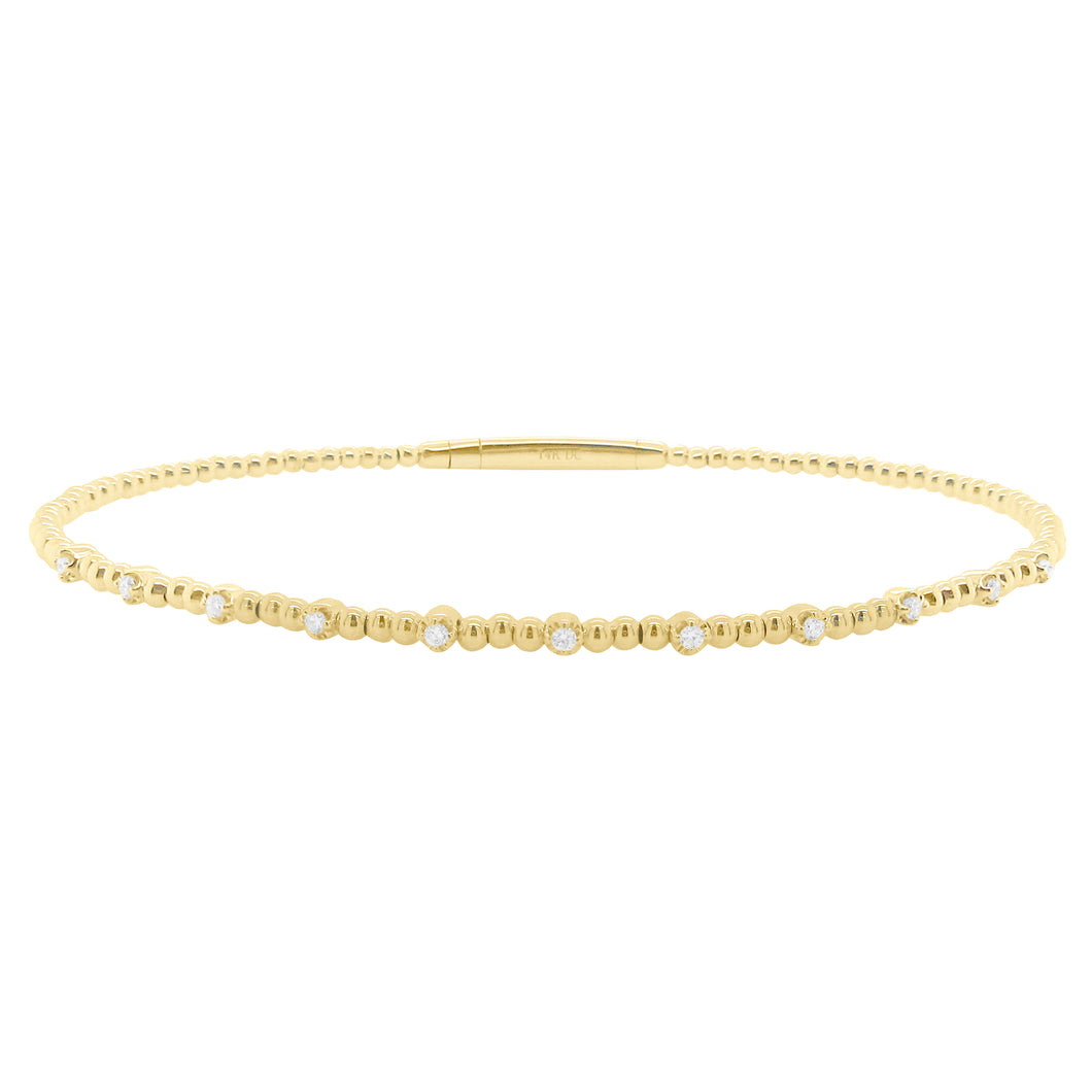 14K GOLD DIAMOND LUCY FLEXIBLE BANGLE