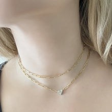 14K YELLOW GOLD 3MM 18" PAPERCLIP CHAIN NECKLACE