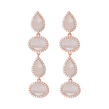 14K GOLD DIAMOND AND PINK MOTHER OF PEARL MELISSA EARRINGS