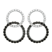 14K GOLD DIAMOND BLACK DIAMOND CHARLIE EARRINGS