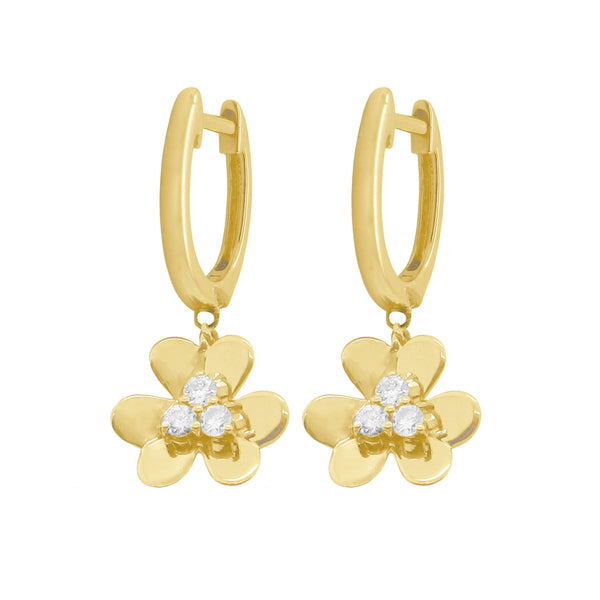 14K GOLD DIAMOND BELLA EARRINGS