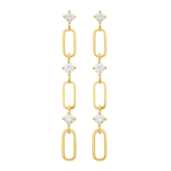 14K GOLD DIAMOND KIM EARRINGS