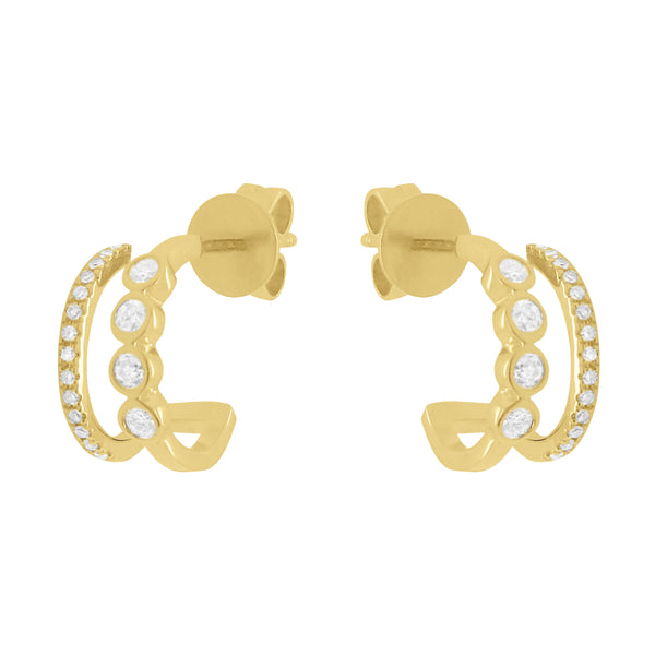 14K GOLD DIAMOND CARRIE EARRINGS