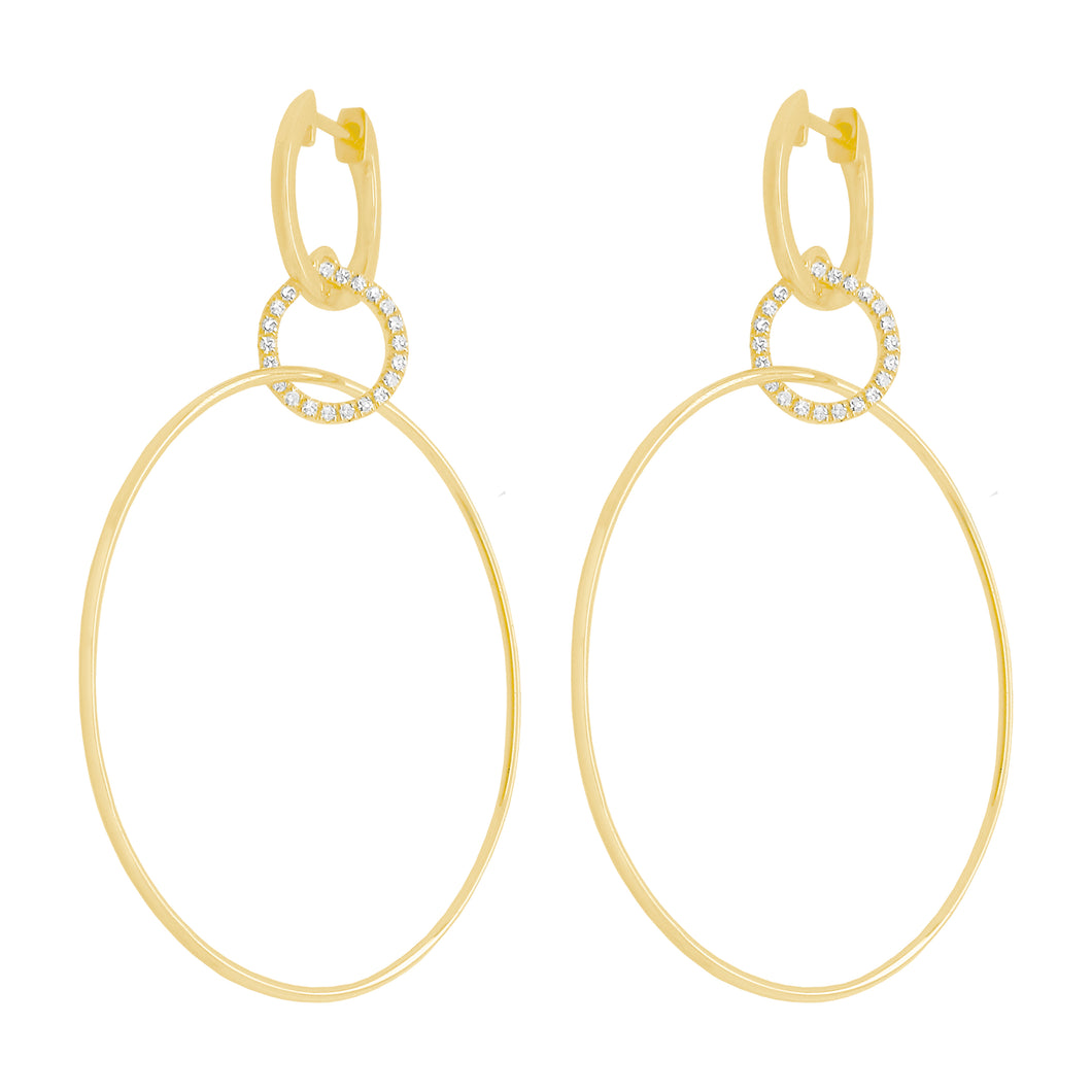 14K GOLD DIAMOND ELSIE EARRINGS