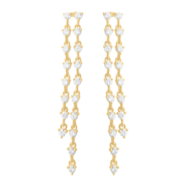 14K GOLD DIAMOND ELSA EARRINGS