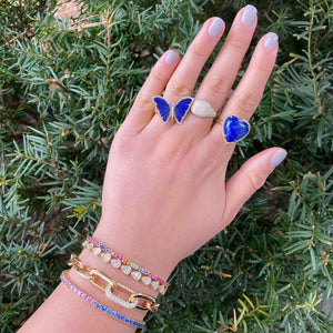 14K GOLD MULTI COLOR SAPPHIRE JORDANA TENNIS BRACELET