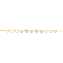 14K GOLD DIAMOND HANA HEART BRACELET