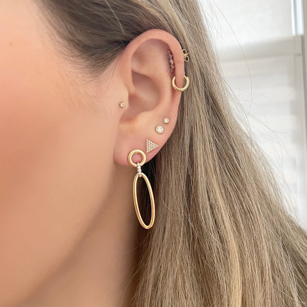 14K GOLD DIAMOND CARLY EARRINGS