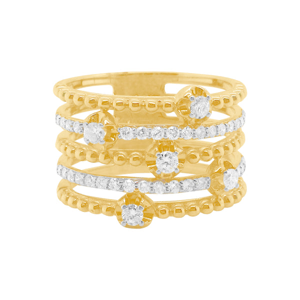 14K GOLD DIAMOND CASSANDRA RING