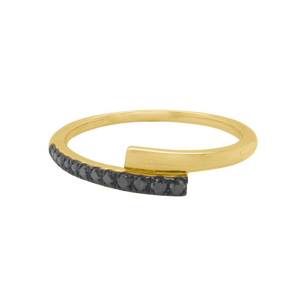 14K GOLD BLACK DIAMOND DEB RING