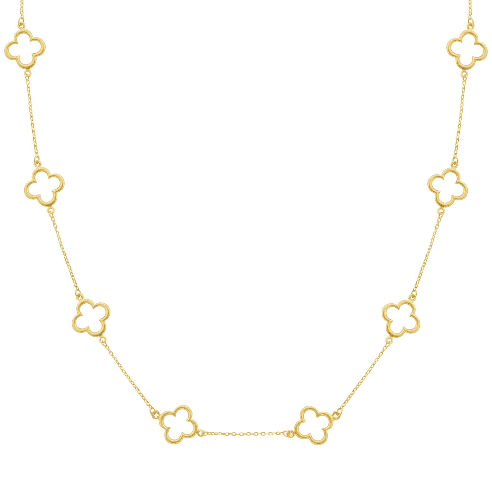 14K GOLD DIAMOND BIANCA CLOVER NECKLACE – Jen K Online