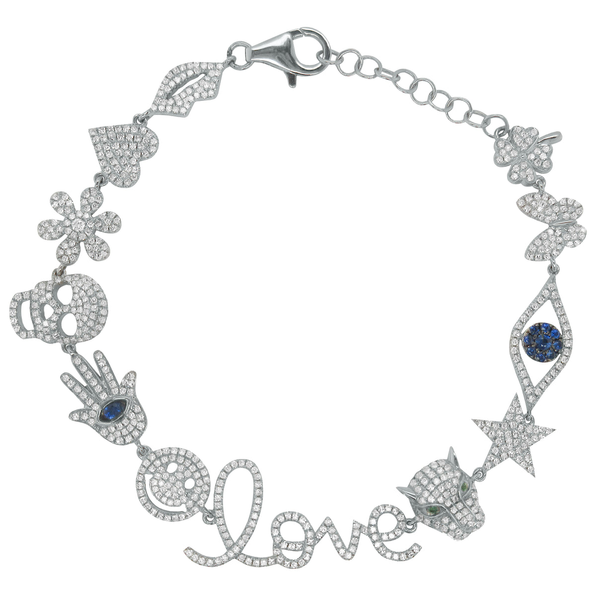 14K GOLD DIAMOND LARGE LUCKY BRACELET – Jen K Online