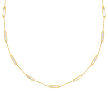 14K GOLD DIAMOND MOTHER OF PEARL ANNA NECKLACE