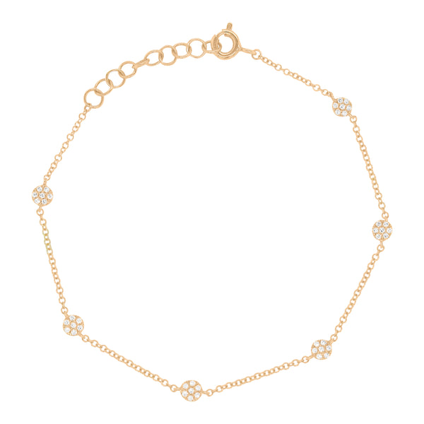 14K GOLD DIAMOND LAUREN CIRCLE BRACELET