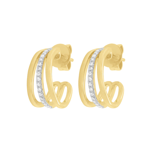 14K GOLD DIAMOND STELLA EARRINGS