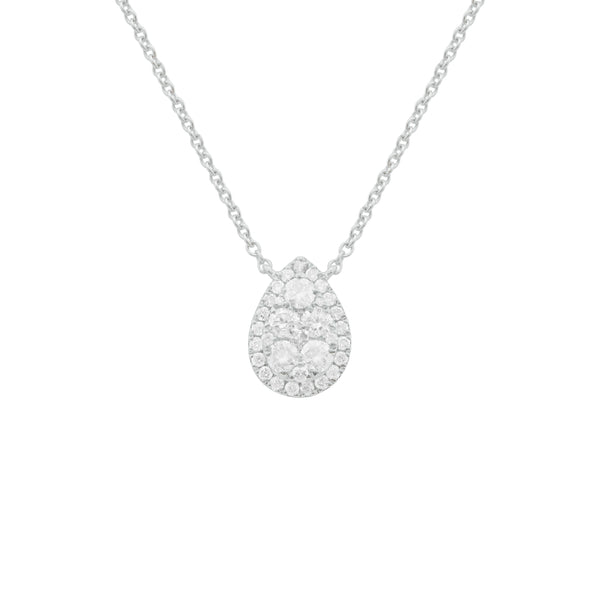 14K GOLD DIAMOND SMALL PALOMA PEAR NECKLACE