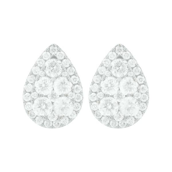 14K GOLD DIAMOND SMALL PALOMA PEAR STUDS