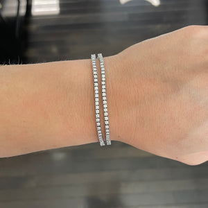 14K GOLD 1.91 CT DIAMOND AYESHA TWO ROW TENNIS BRACELET
