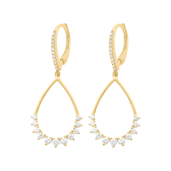 14K GOLD DIAMOND MAGGIE EARRINGS