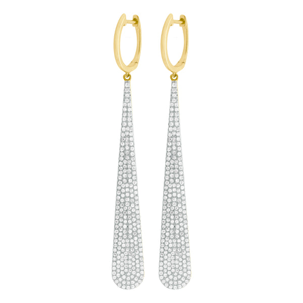 14K GOLD DIAMOND RACQUEL EARRINGS