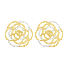 14K GOLD DIAMOND AMARA FLOWER EARRINGS