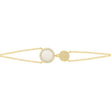 14K GOLD DIAMOND MOTHER OF PEARL LIELLE BRACELET