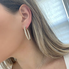 14K GOLD DIAMOND MAGGY HOOPS