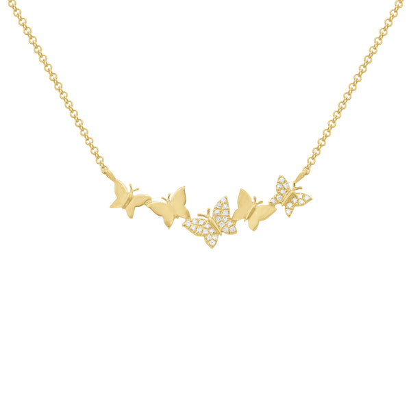 14K GOLD DIAMOND BLAIRE BUTTERFLY NECKLACE