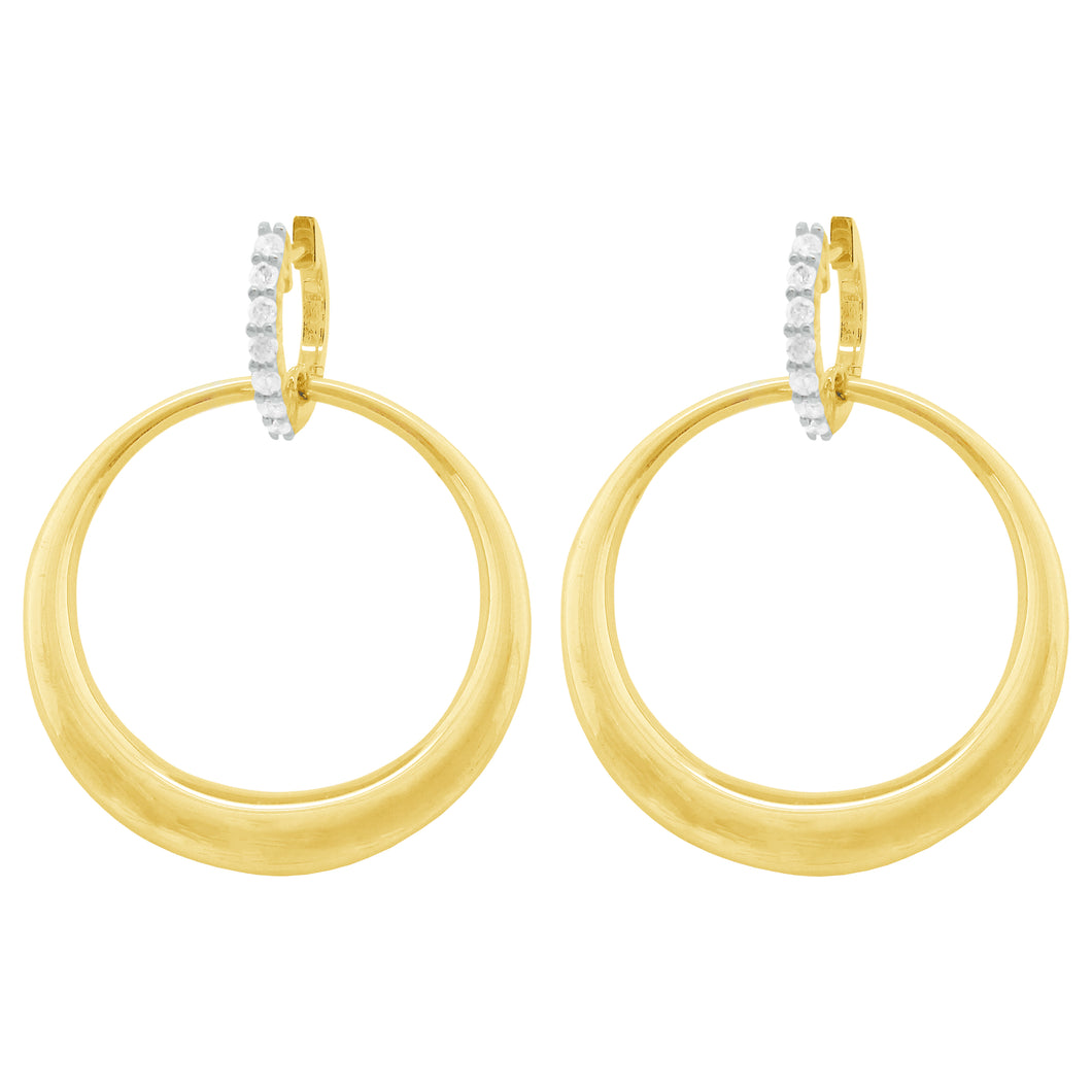 14K GOLD DIAMOND JESSIE EARRINGS