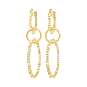 14K GOLD DIAMOND ADRIENNE EARRINGS