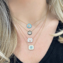 14K GOLD DIAMOND AND GREEN AMETHYST TANA NECKLACE