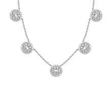 14K GOLD DIAMOND SARAH CIRCLES STATION NECKLACE