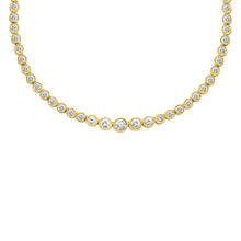 14K GOLD DIAMOND BEZEL CHOKER
