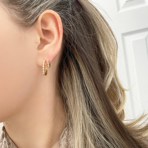 14K GOLD DIAMOND FRANCINE EARRINGS