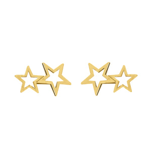 14K GOLD CAROLINE STAR STUDS