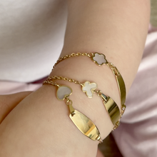 14K GOLD ENGRAVABLE MEGAN FLOWER BABY BRACELET