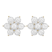 14K GOLD DIAMOND LARGE HANNAH FLOWER STUDS