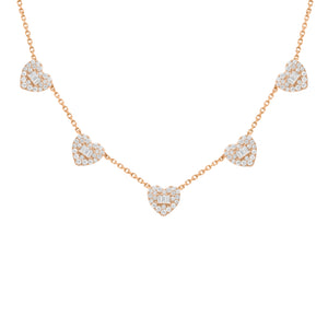 14K GOLD DIAMOND REMI HEART NECKLACE