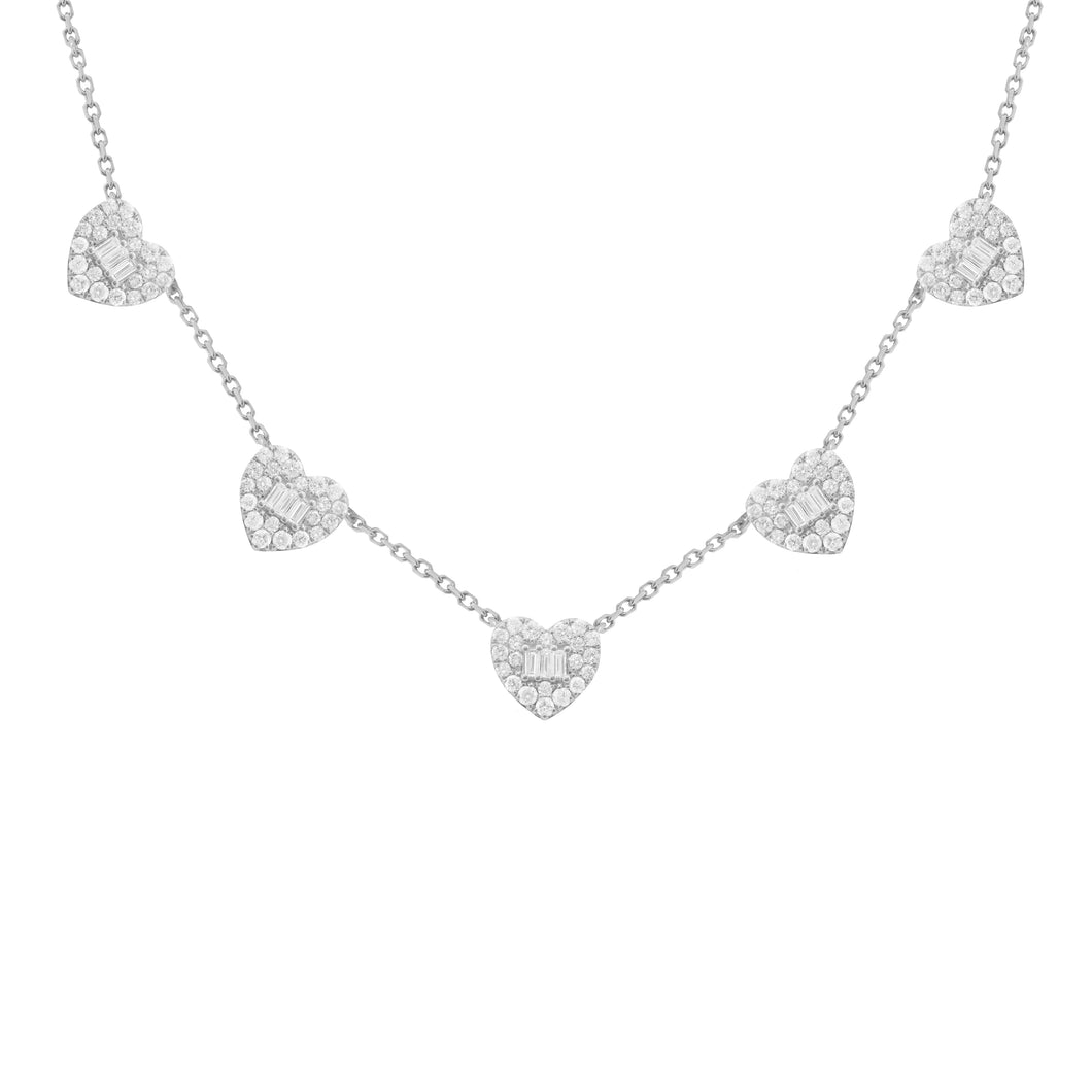 14K GOLD DIAMOND REMI HEART NECKLACE