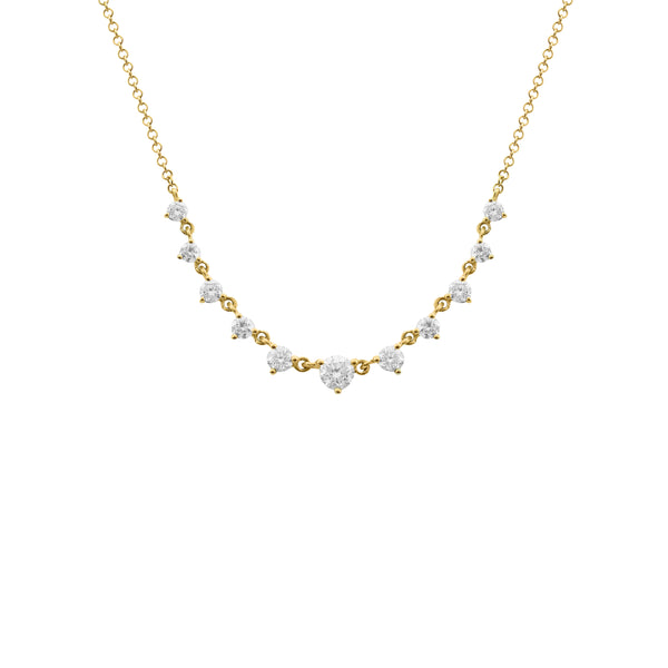 14K GOLD DIAMOND MELANIA NECKLACE