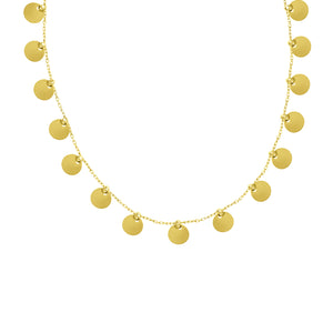 14K GOLD OLIVE CIRCLE NECKLACE