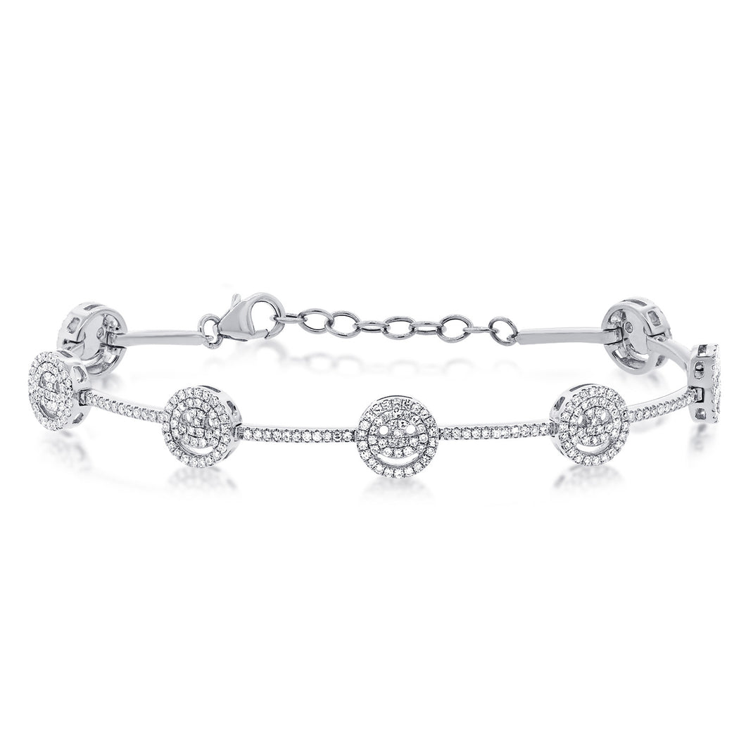 14K GOLD DIAMOND EMMA SMILES BRACELET