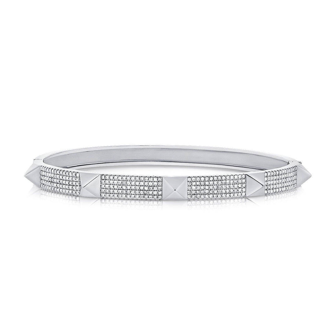 14K GOLD DIAMOND SAMMY SPIKE BANGLE